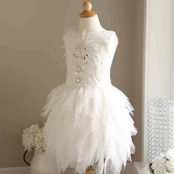 Tutu Du Monde Tutu Dress Milk White Flower Girl Portrait Daddy/Daughter Dance - Picture 1 of 7